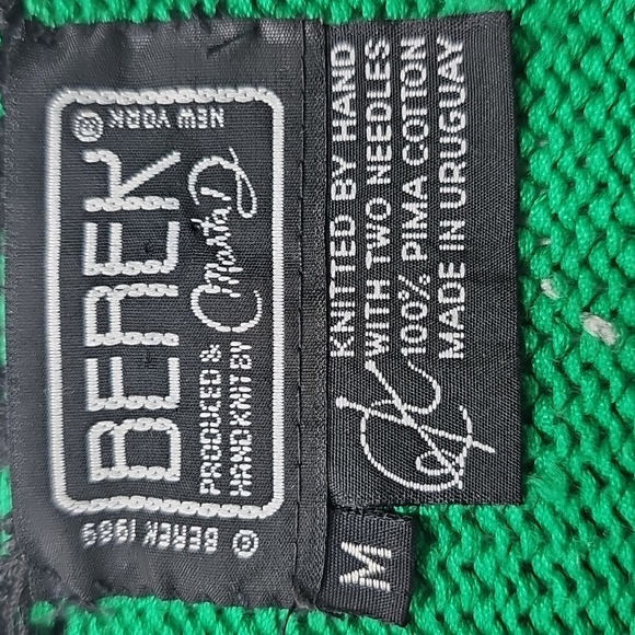 Berek Knit Multicultural Character Crop Sweater 1980's Heavyweight Pima Cotton - Picture 7 of 12